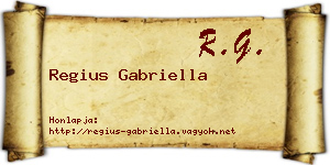Regius Gabriella névjegykártya