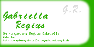 gabriella regius business card